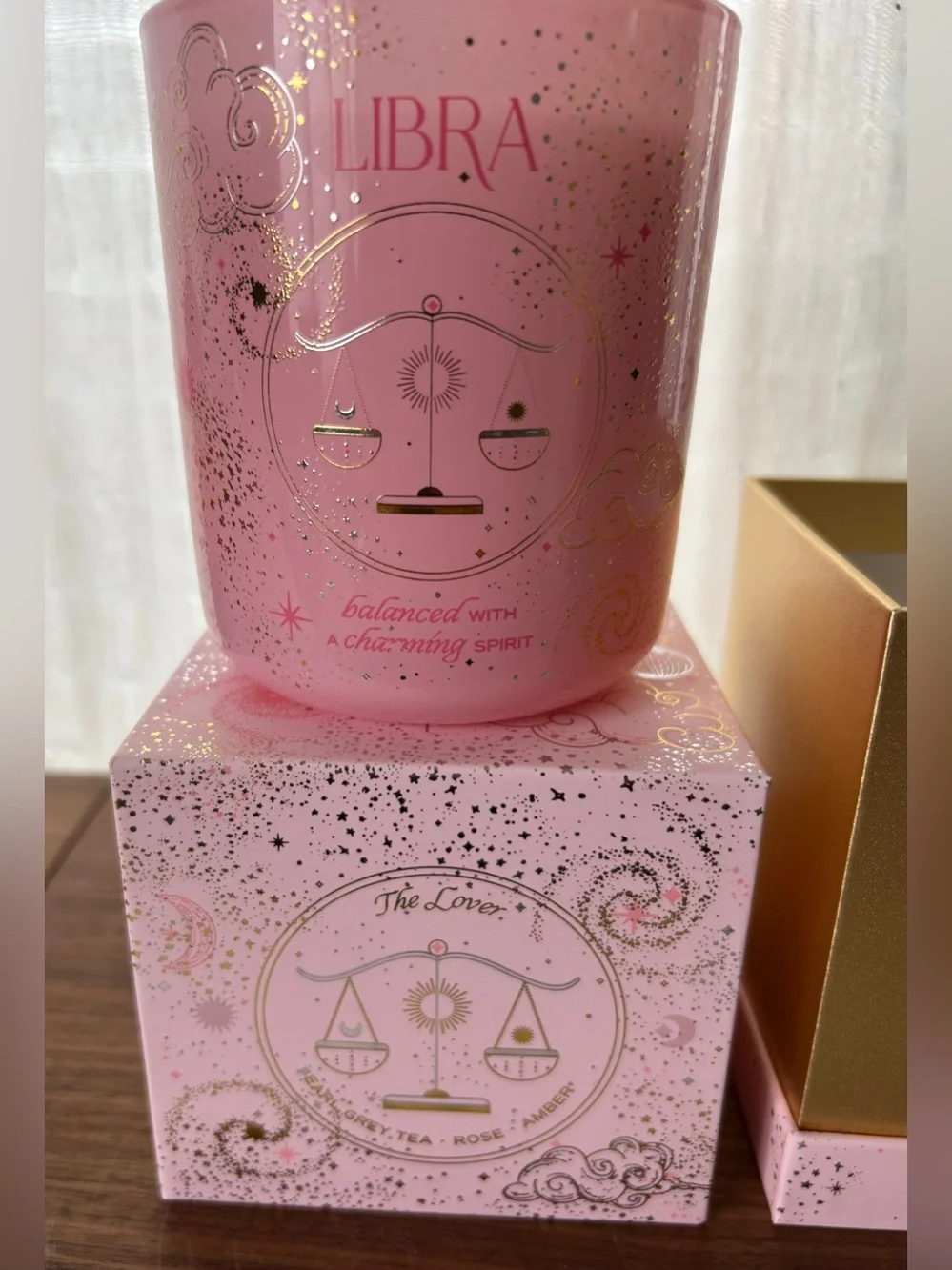 NIB Anthropologie Boxed Zodiac Candle, Libra